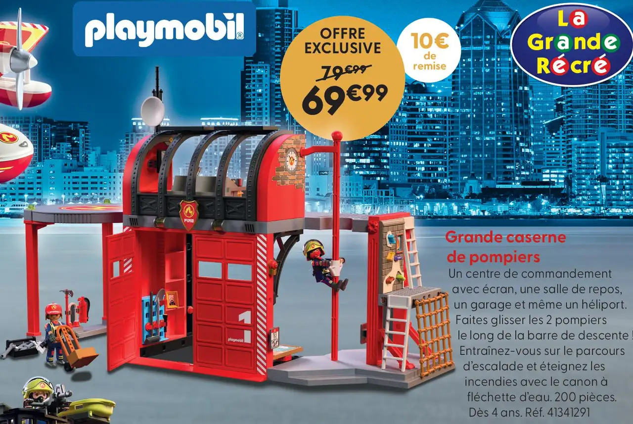 Playmobil Grande caserne de pompiers