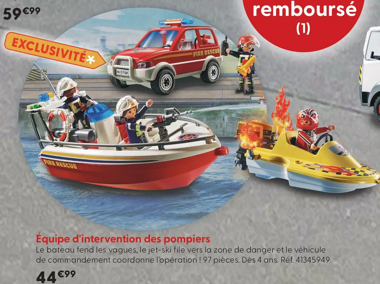 Playmobil Équipe d'intervention des pompiers