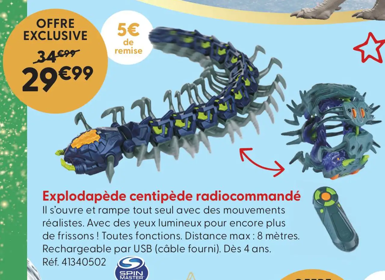 Explodapède centipède radiocommandé Spin Master