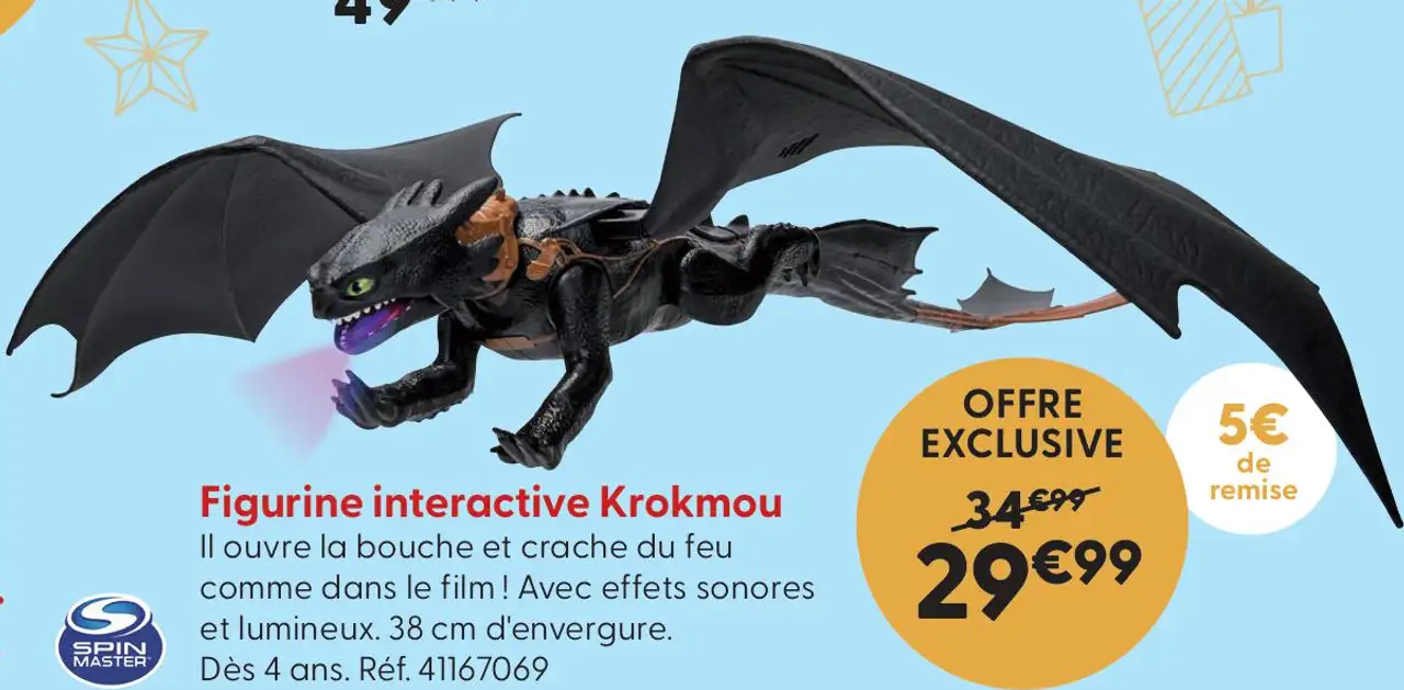 Figurine interactive Krokmou Spin Master