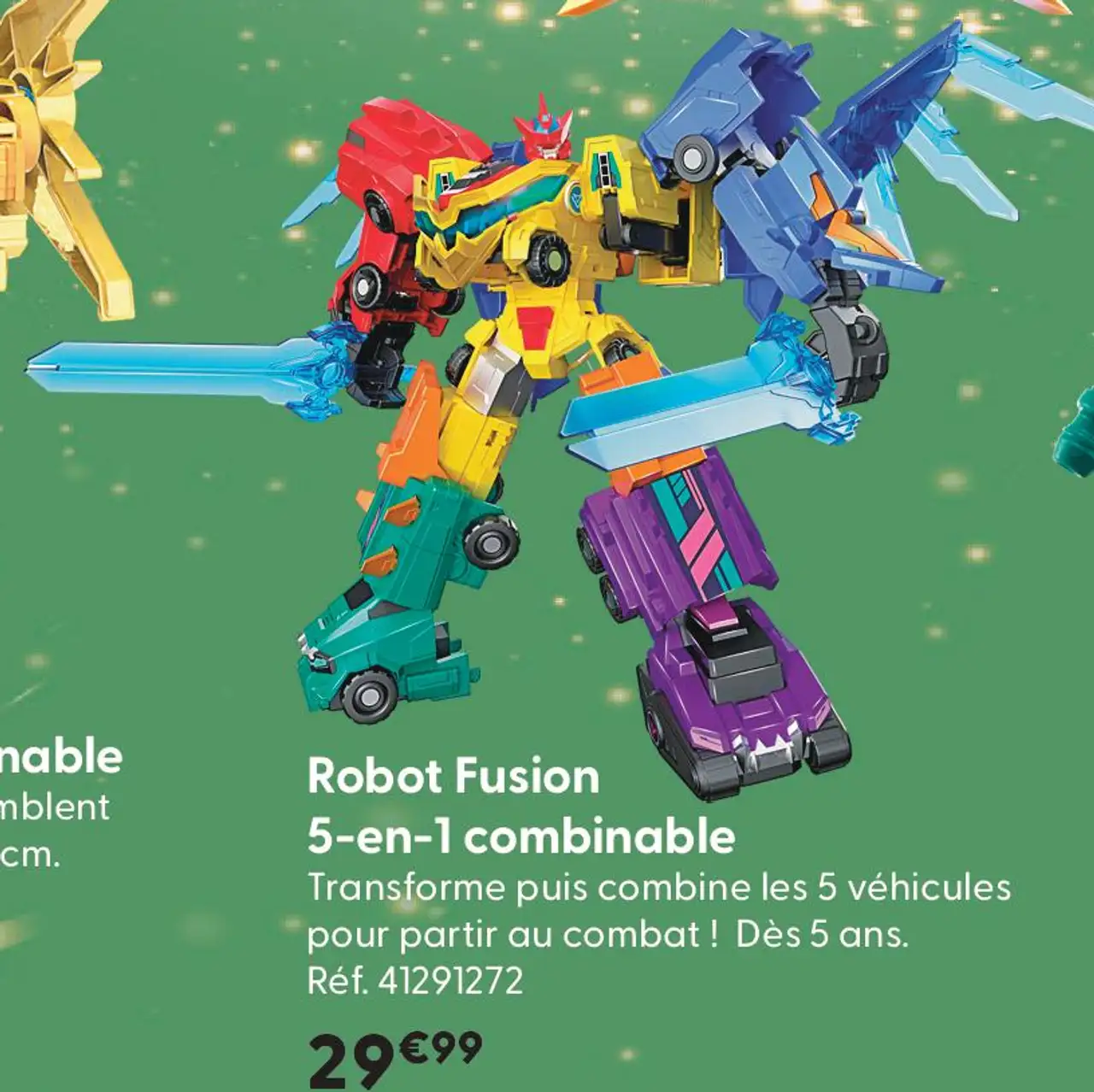 Robot Fusion 5-en-1 combinable Quantum Heroes Dinoster