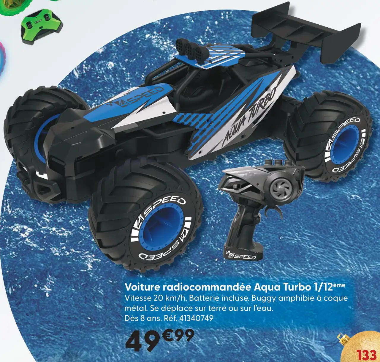 Voiture radiocommandée Aqua Turbo 1/12ème Silverlit
