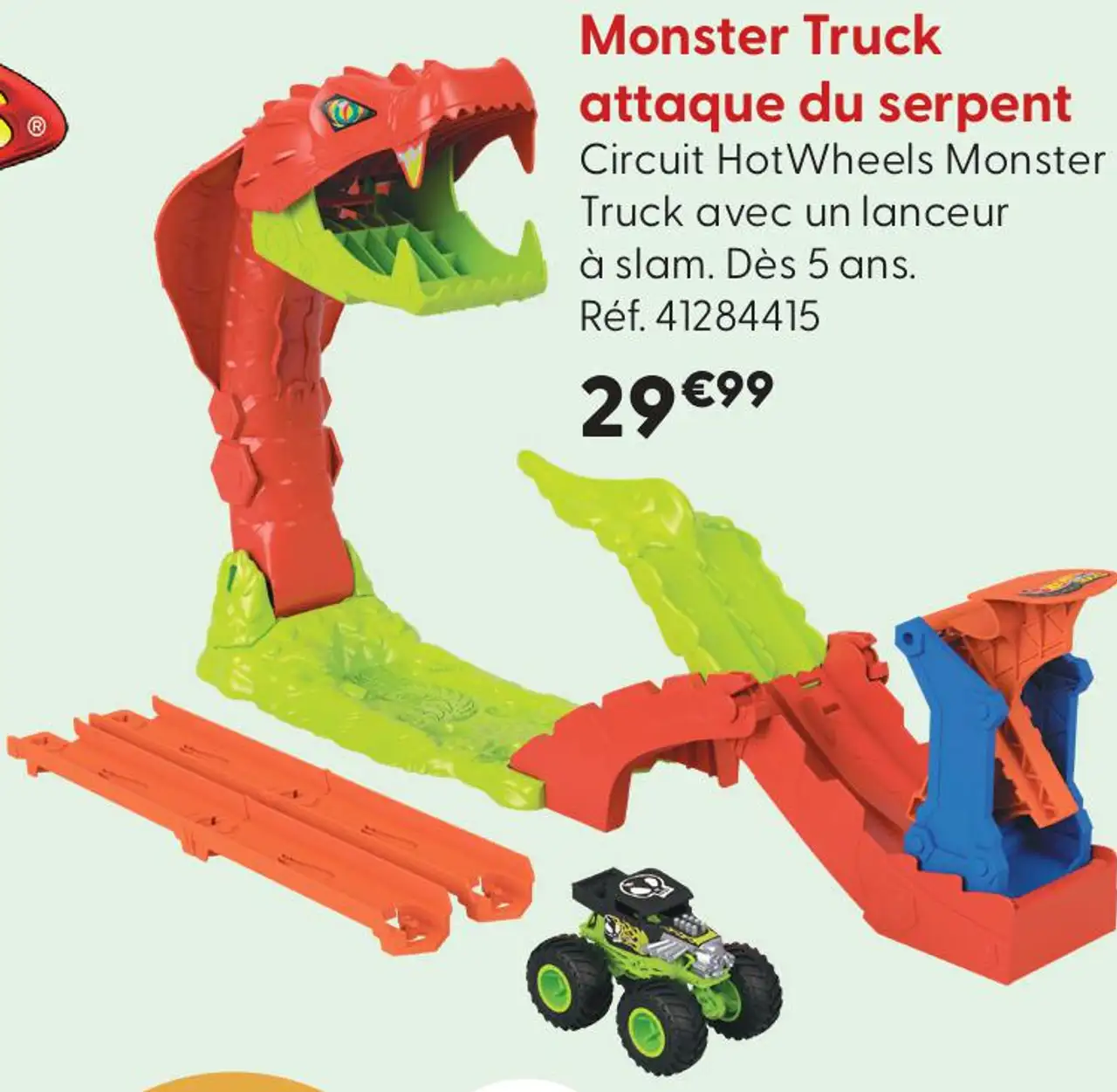 Monster Truck attaque du serpent Hot Wheels