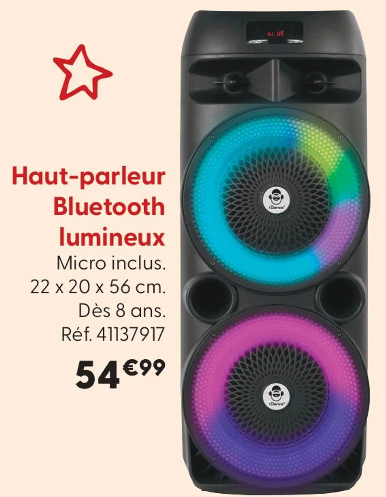 Haut-parleur Bluetooth lumineux iDance