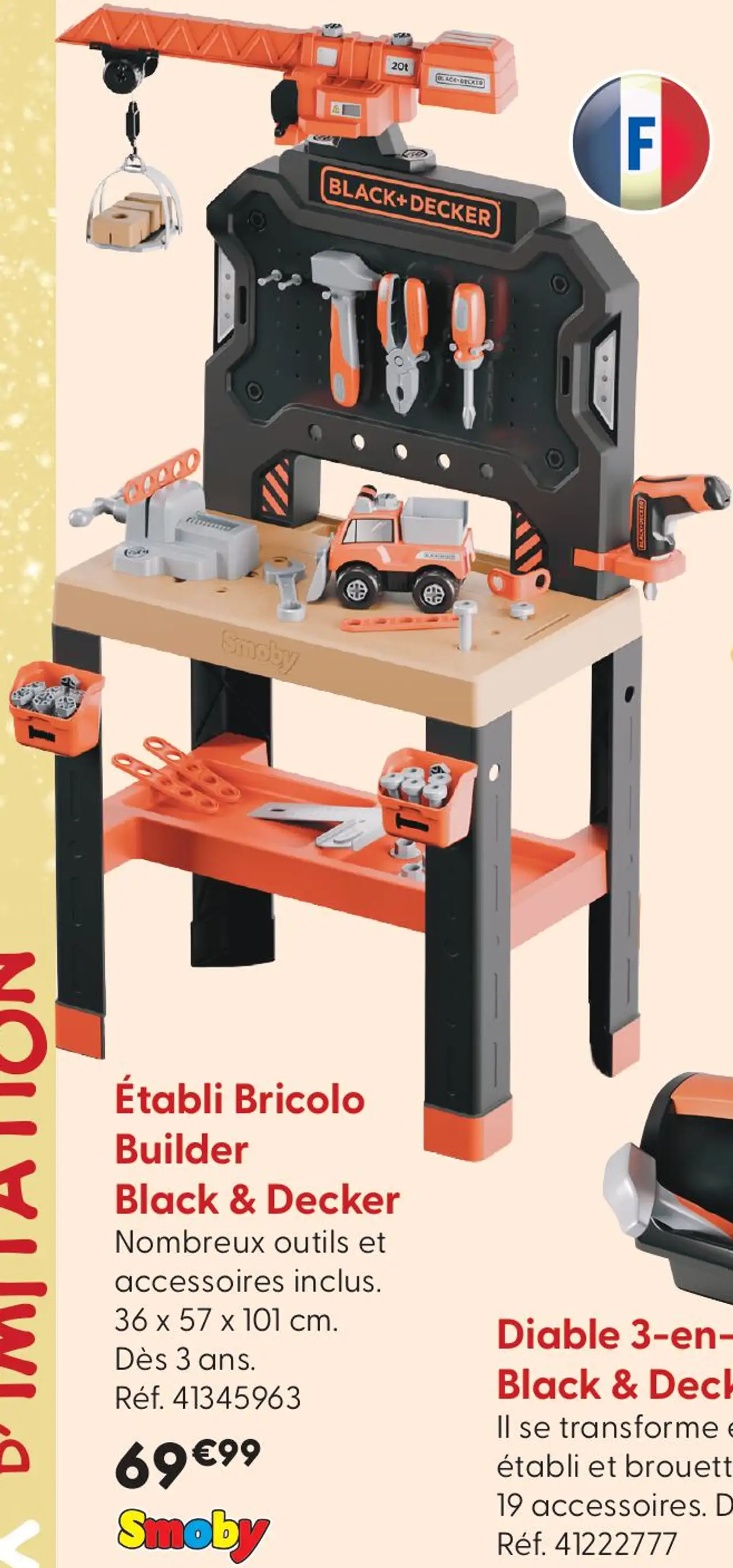 Établi Bricolo Builder Black & Decker Smoby