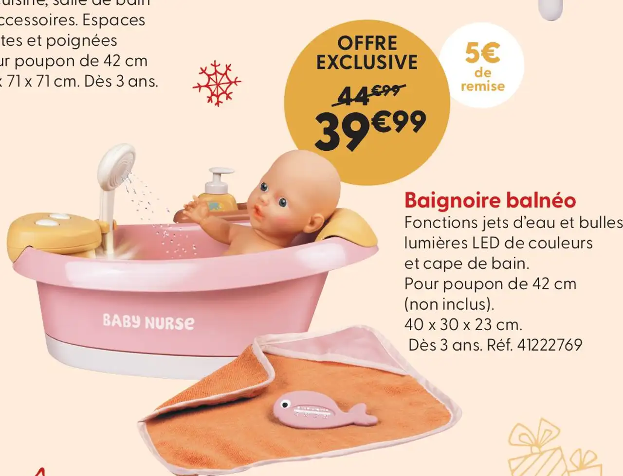 Baignoire balnéo Smoby Baby Nurse