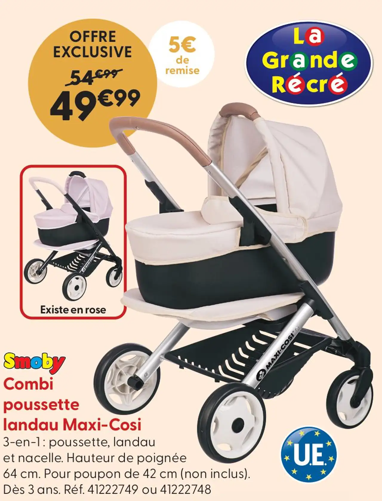 Combi poussette landau Maxi-Cosi Smoby