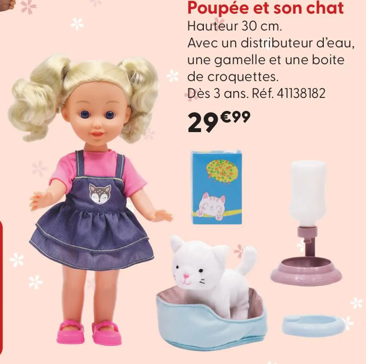 Poupée et son chat Cerise & Capucine