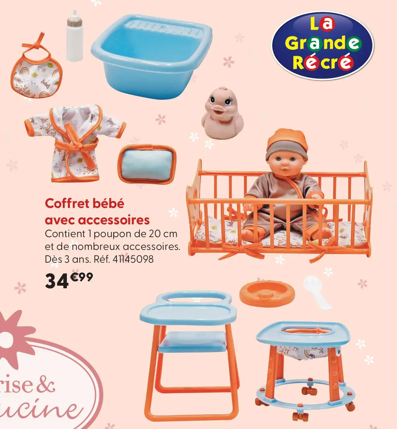 Coffret bébé avec accessoires Cerise & Capucine