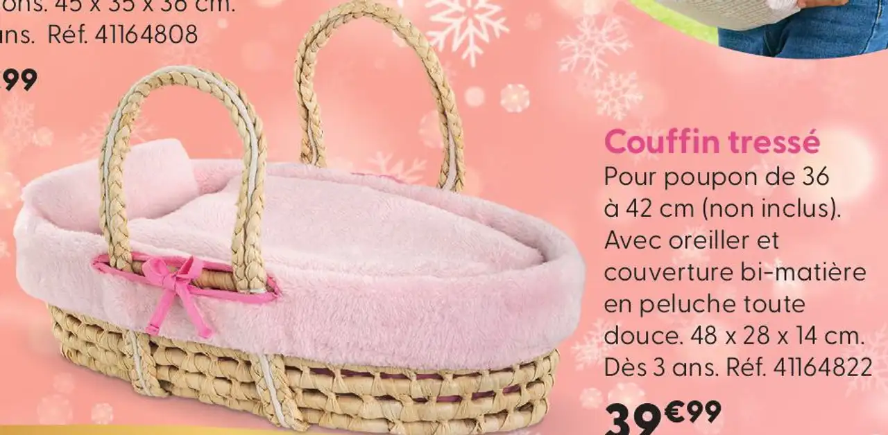 Couffin tressé Corolle