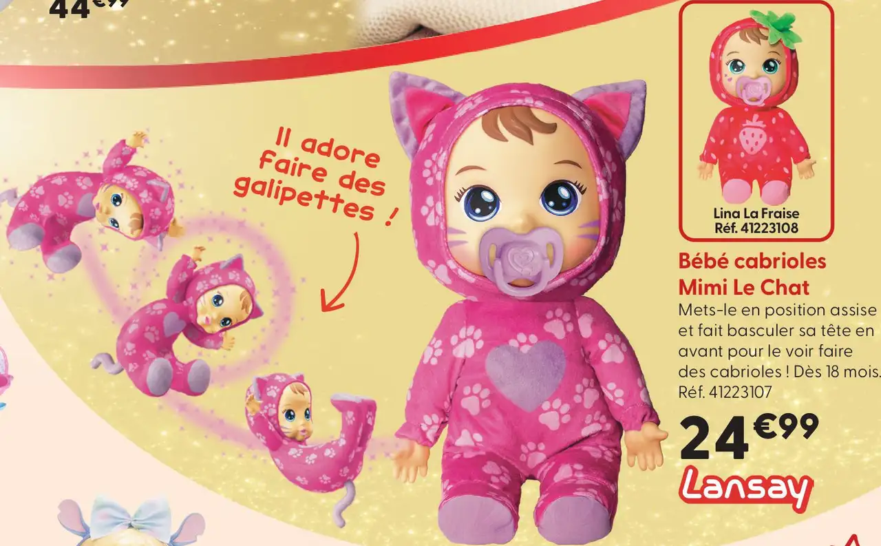 Bébé cabrioles Mimi Le Chat Lansay