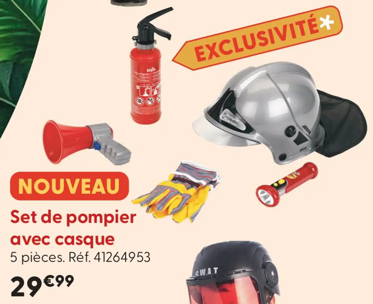 Set de pompier avec casque