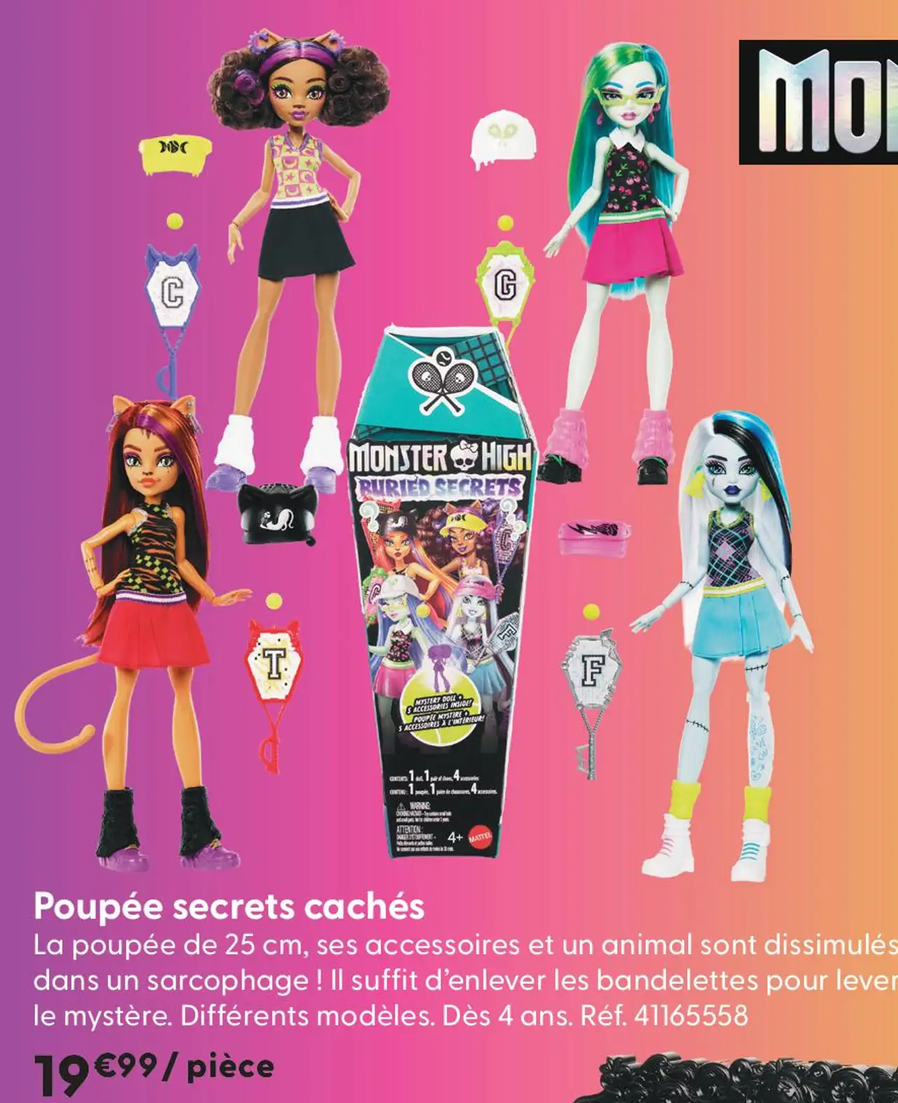 Poupée secrets cachés Monster High