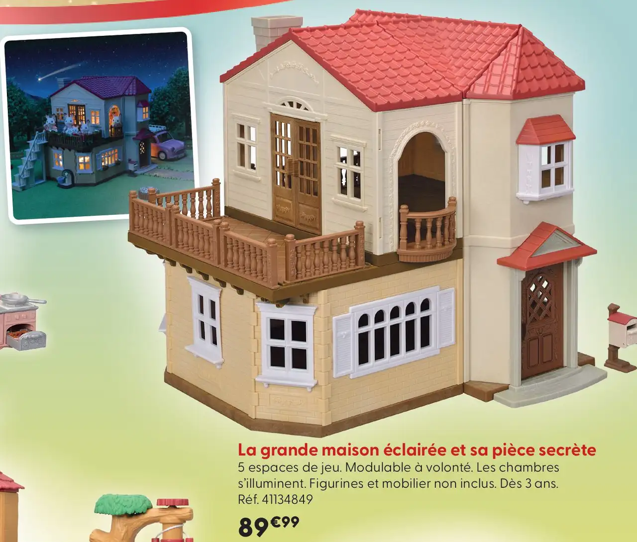 Sylvanian Families La grande maison éclairée et sa pièce secrète