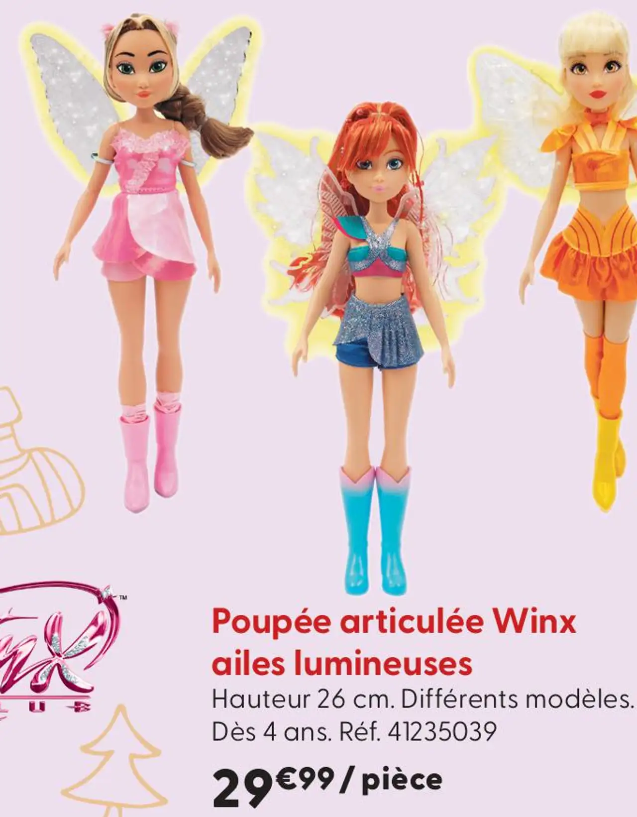 Poupée articulée Winx ailes lumineuses