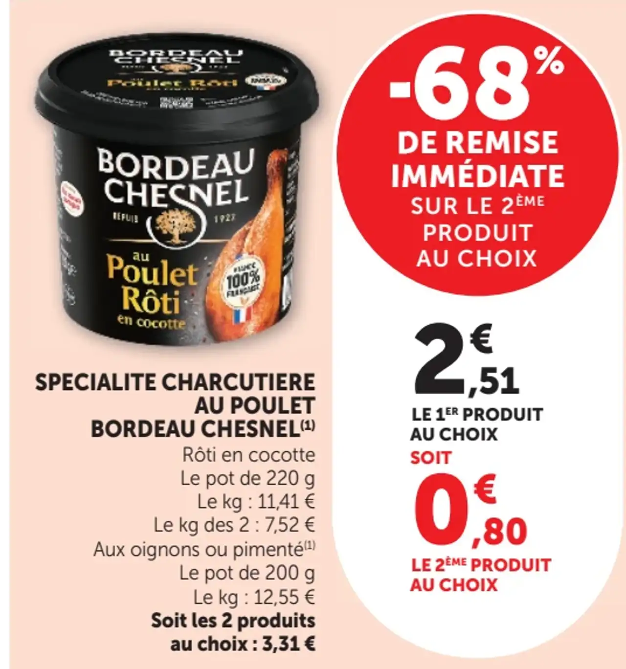 Spécialité charcutière au poulet Bordeau Chesnel