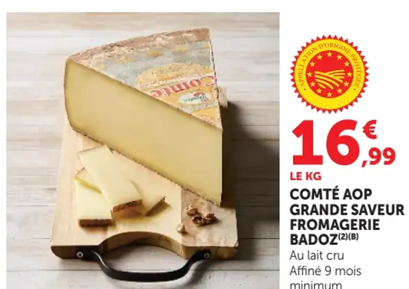 - Comté AOP Grande Saveur Fromagerie Badoz - Hyper U