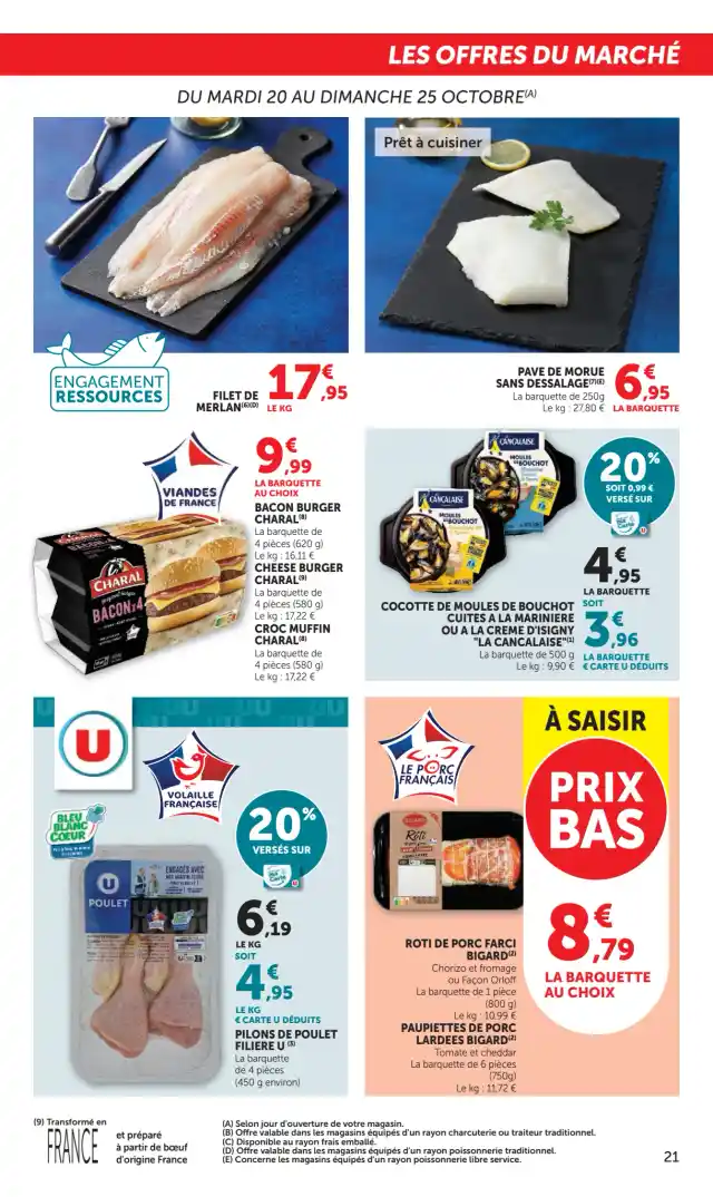 newspaper image - Bacon burger / Cheese burger / Croc muffin Charal - Super U