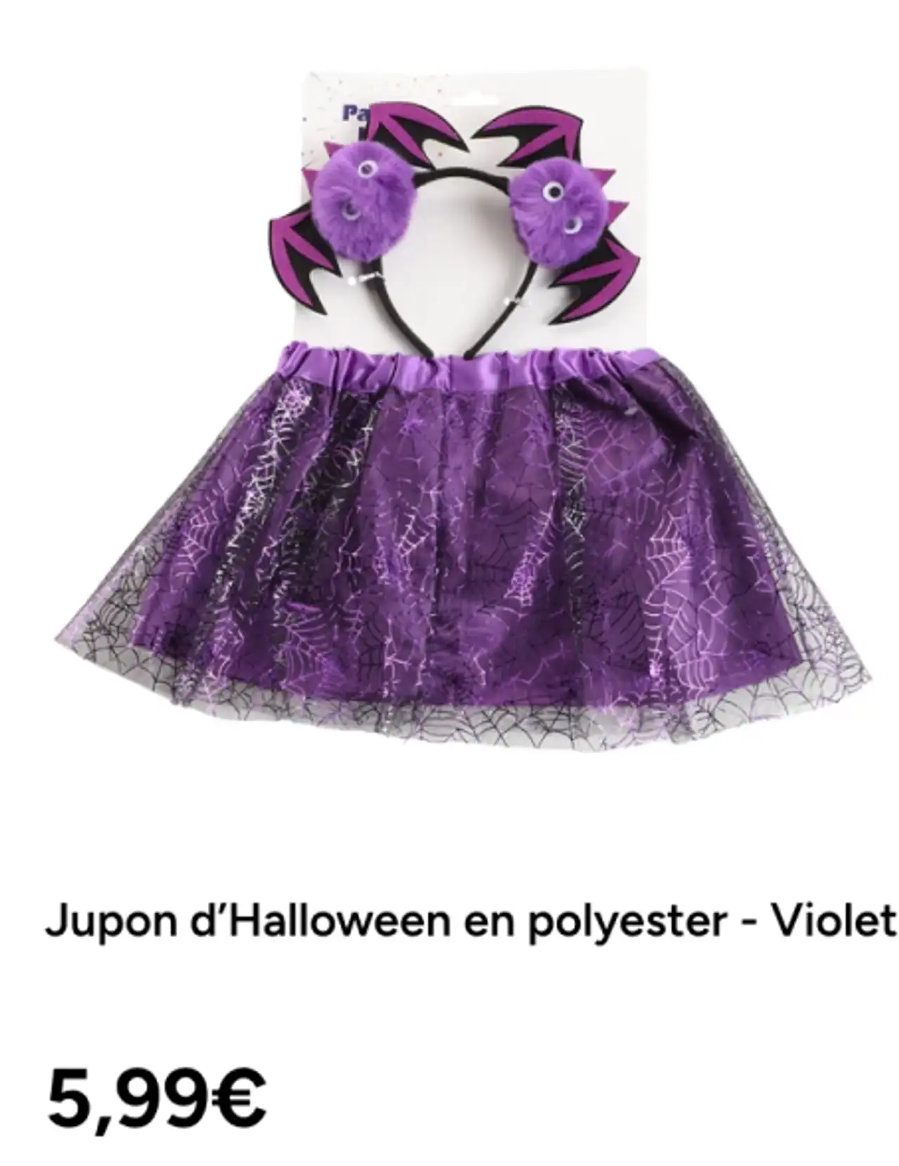 Jupon d'Halloween en polyester - Violet