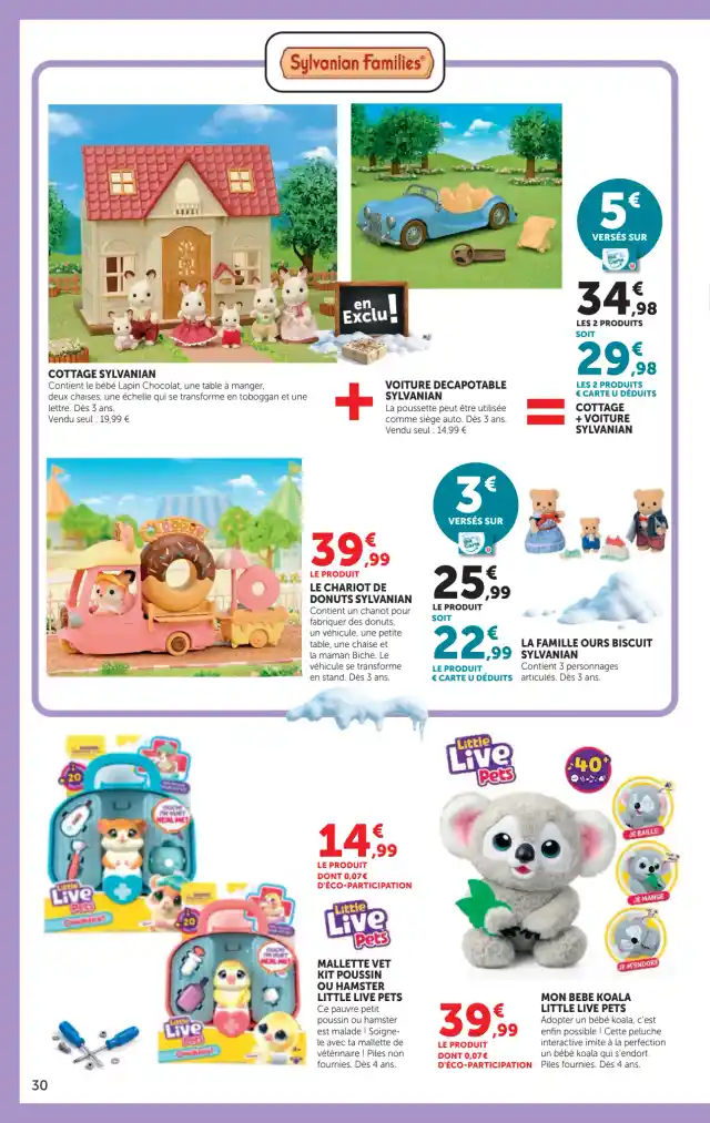 newspaper image - La famille ours biscuit Sylvanian Families - Hyper U
