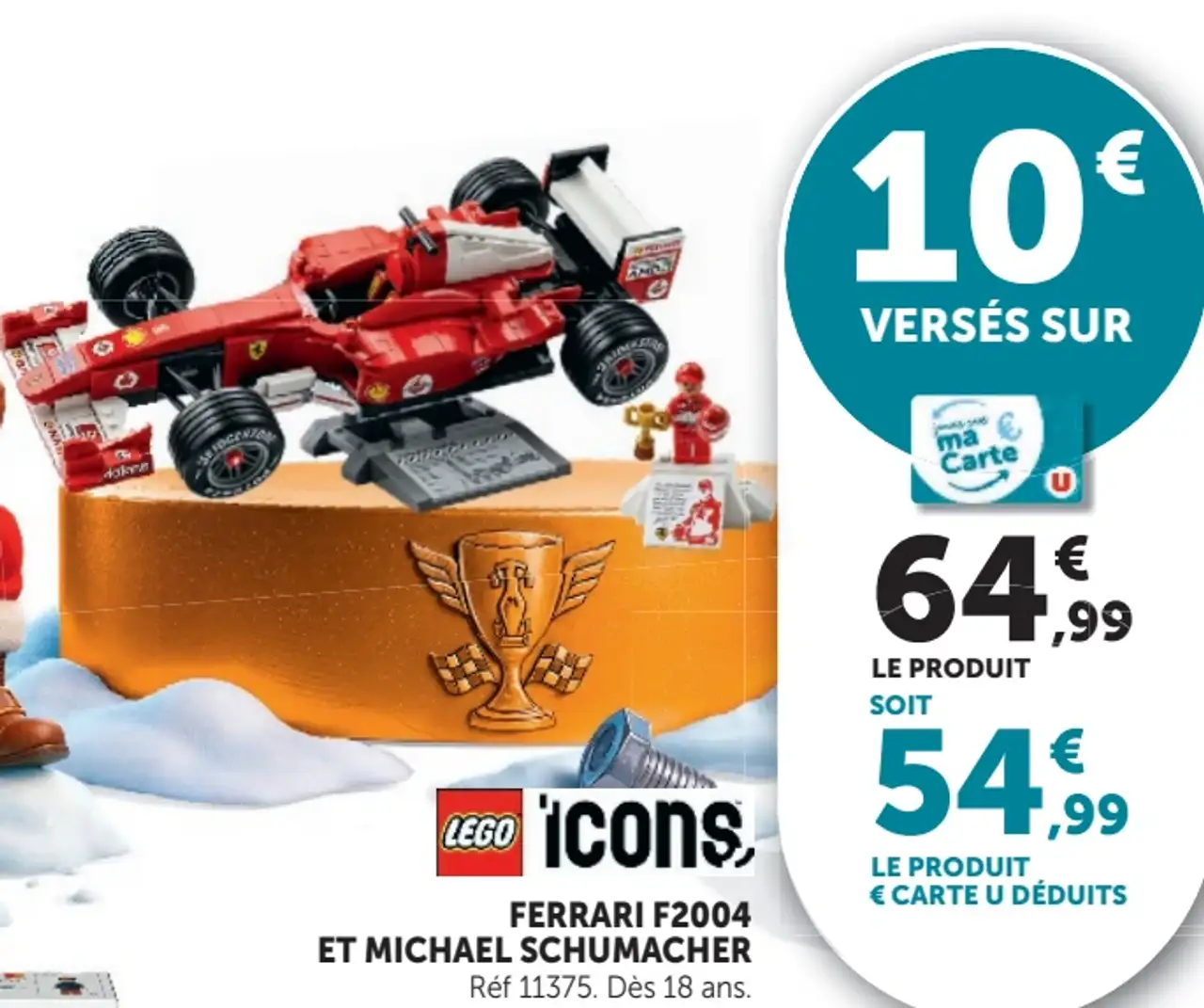 FERRARI F2004 ET MICHAEL SCHUMACHER LEGO Icons