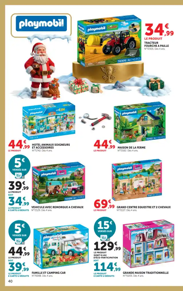 newspaper image - Grand Centre Equestre et 2 Chevaux Playmobil - Hyper U