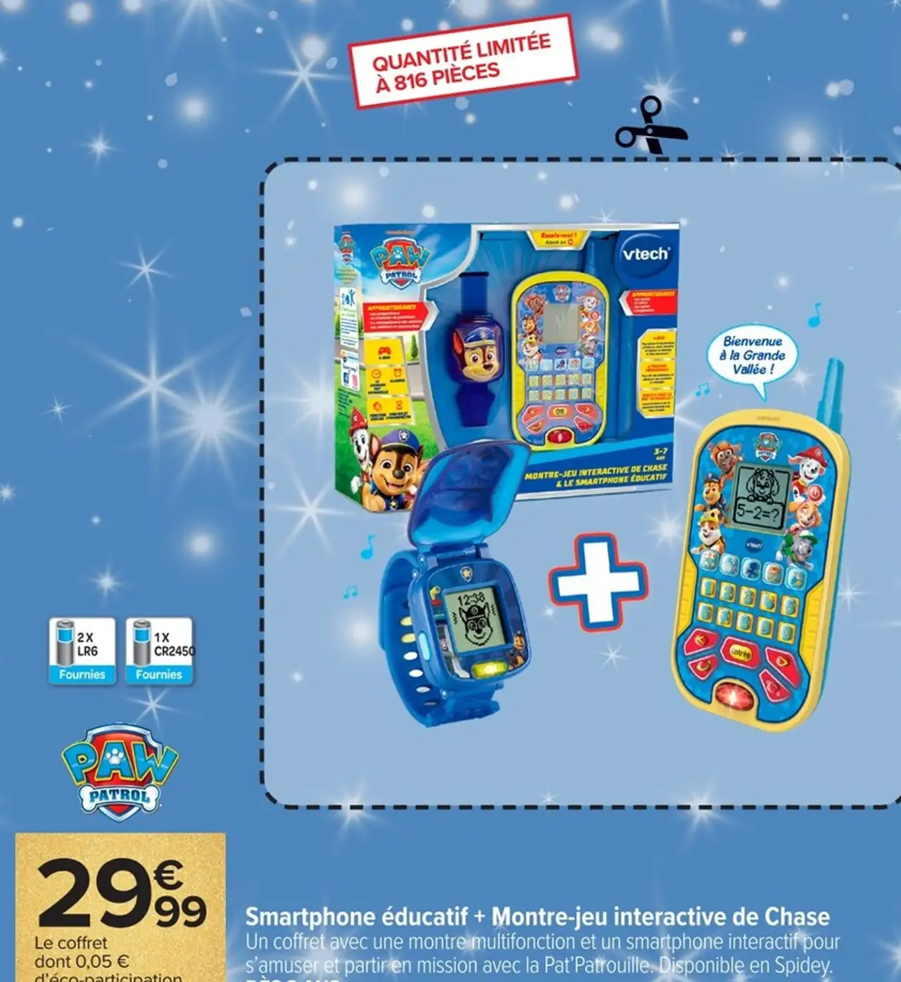 Smartphone éducatif + Montre-jeu interactive de Chase Paw Patrol