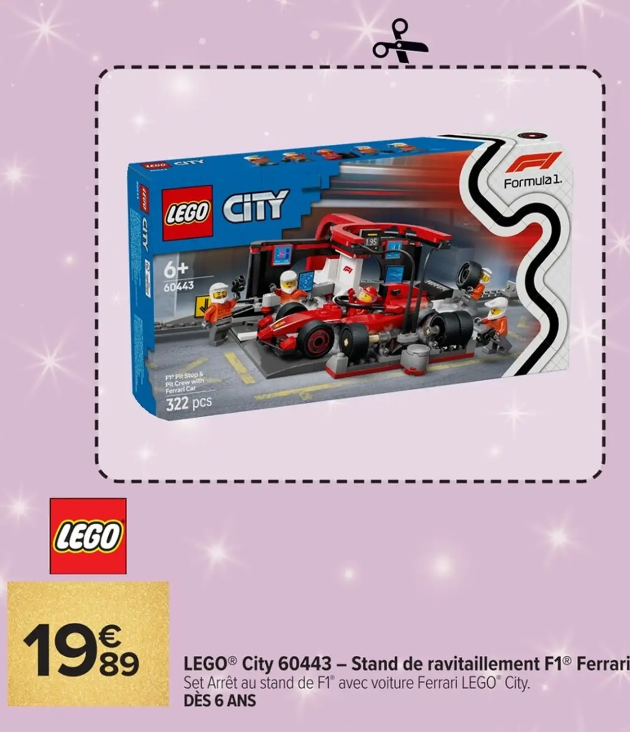 LEGO® City 60443 – Stand de ravitaillement F1® Ferrari