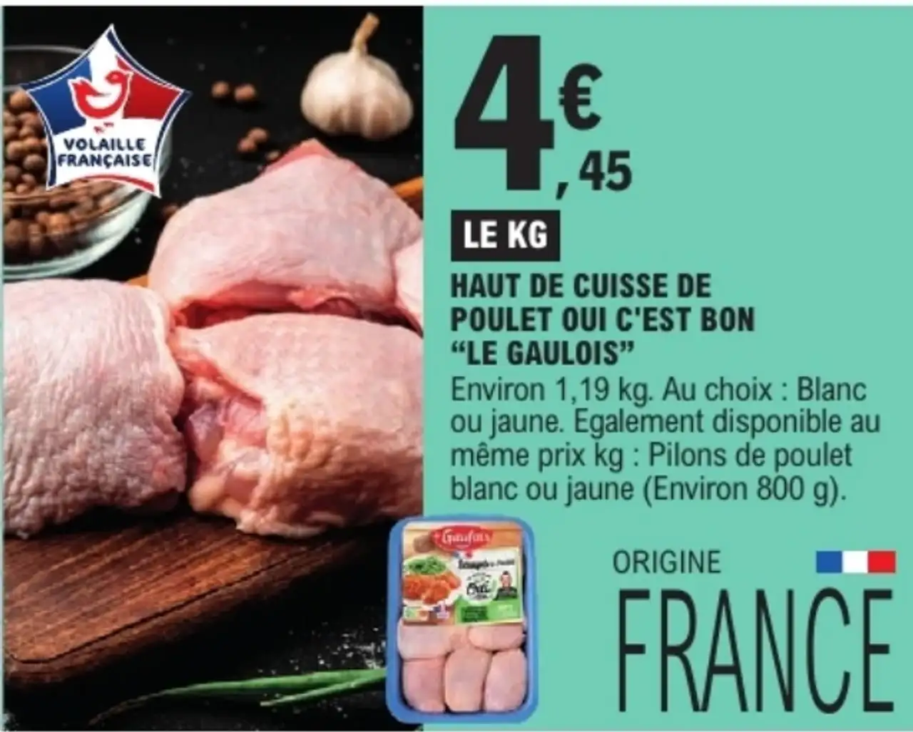 Haut de cuisse de poulet Oui c'est bon Le Gaulois