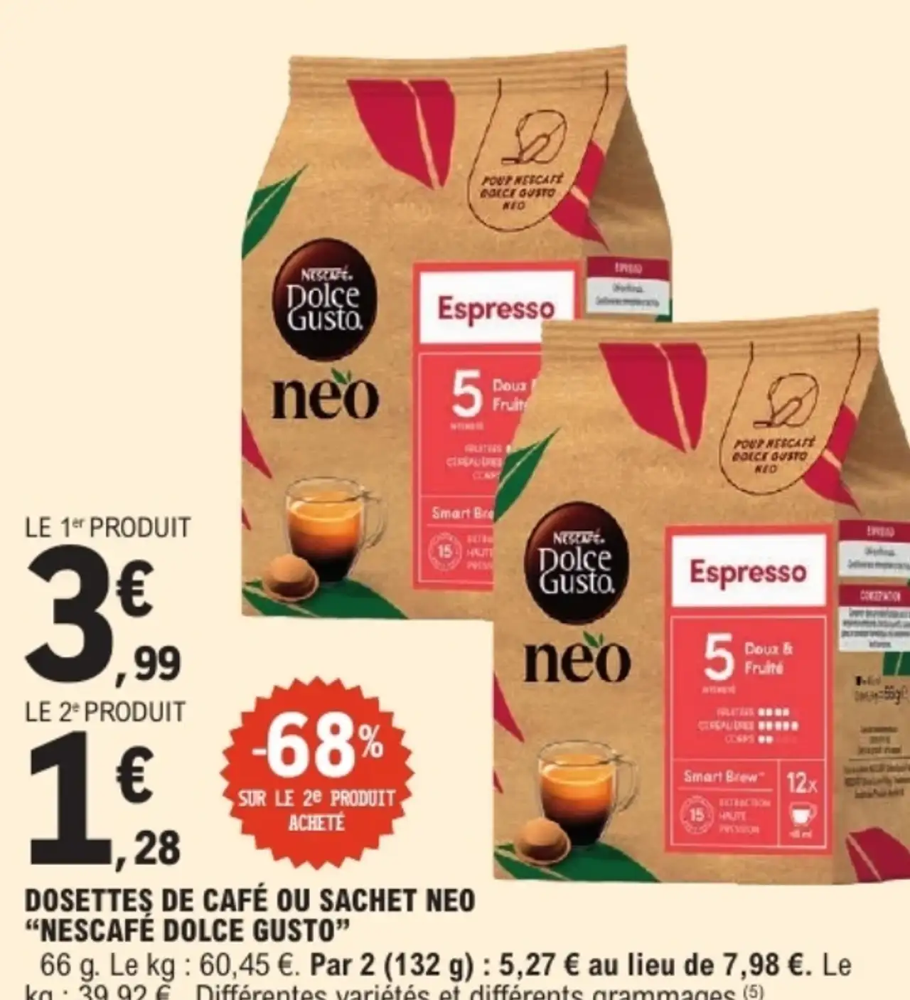 Dosettes de café ou sachet Neo Nescafé Dolce Gusto