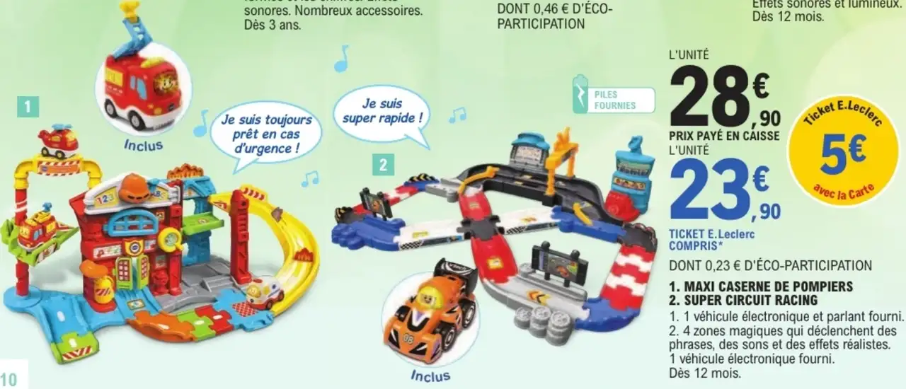 Maxi caserne de pompiers / Super circuit racing Vtech Baby