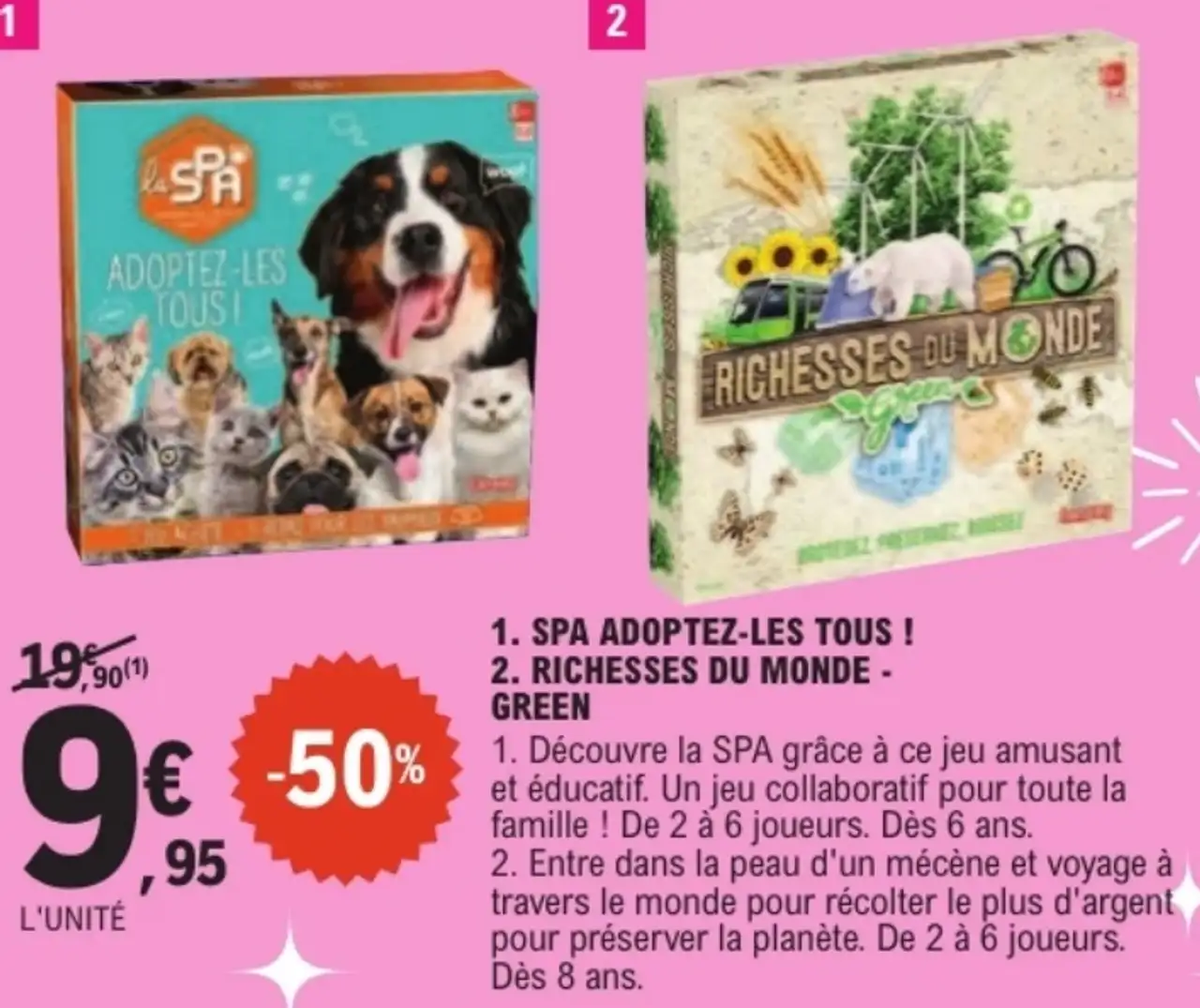 Jeux de société SPA Adoptez-les tous ! / Richesses du Monde - Green