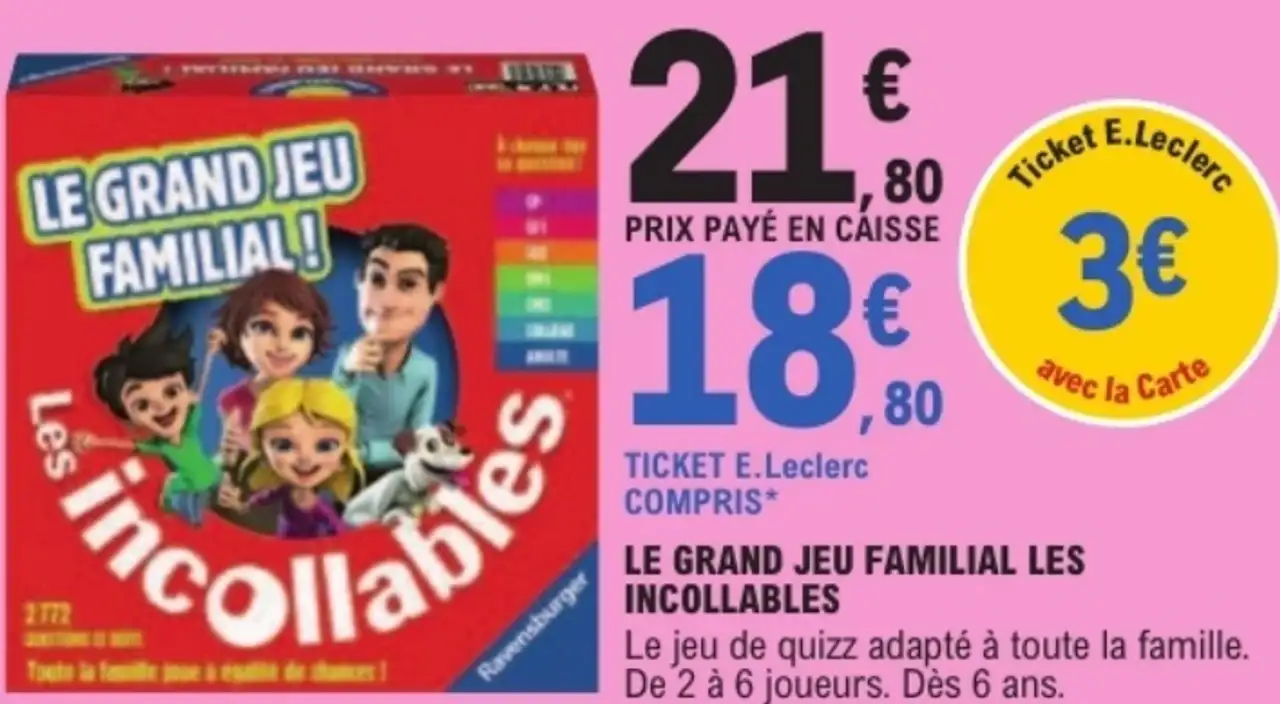 Jeu Les Incollables Le Grand Jeu Familial Ravensburger