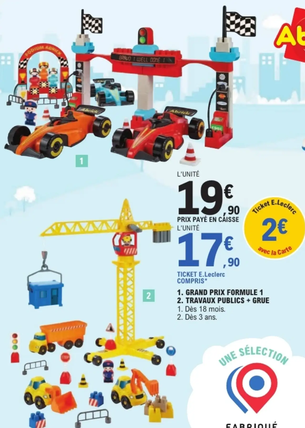 Abrick Grand Prix Formule 1 / Travaux publics + grue