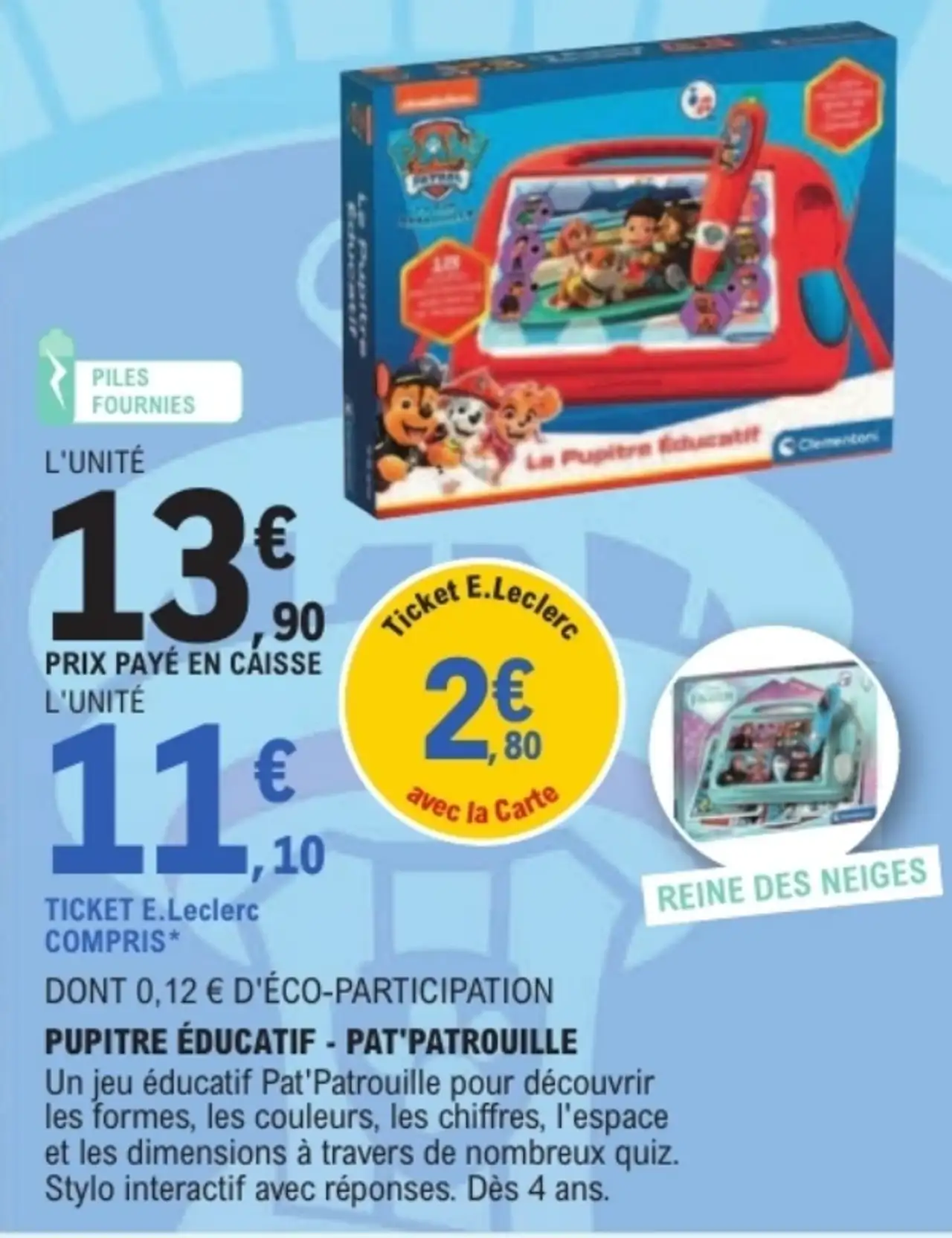 Pupitre Éducatif Pat'Patrouille Clementoni