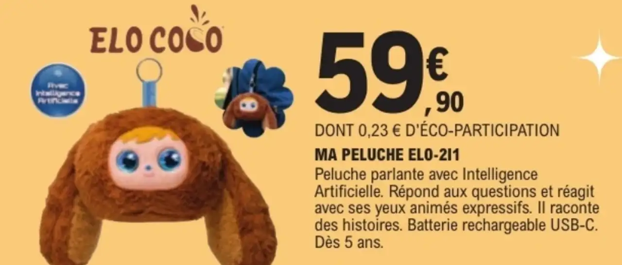 Peluche parlante Elo-211 Lexibook Elo Coco