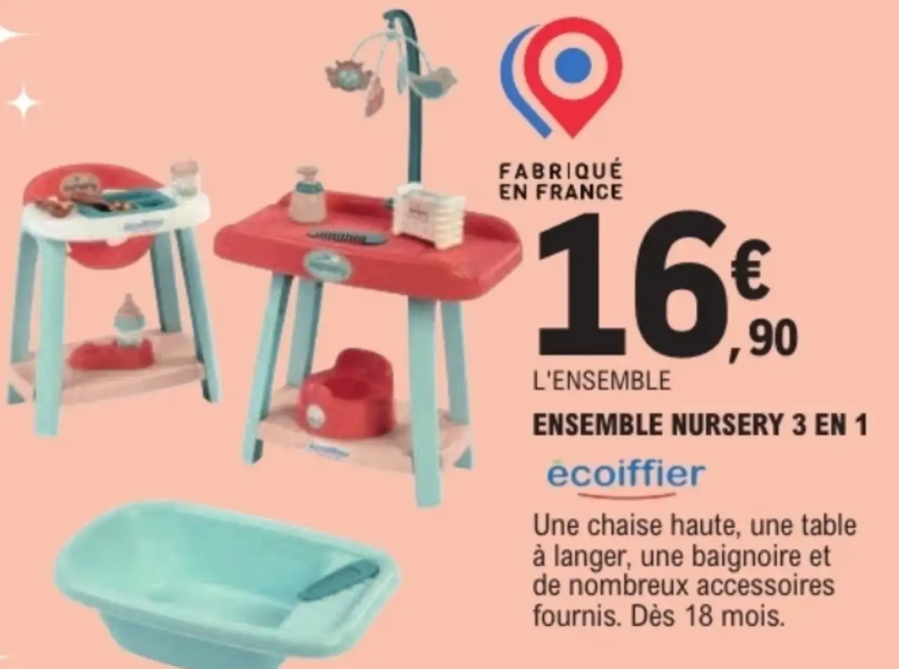 ENSEMBLE NURSERY 3 EN 1 ecoiffier