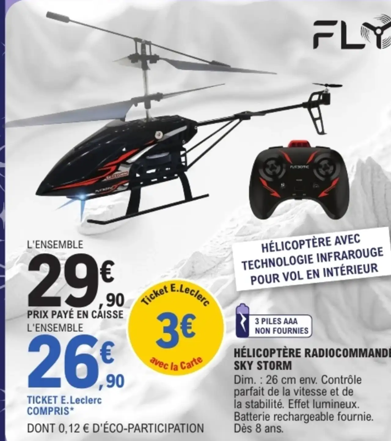 Hélicoptère radiocommandé Flybotic Sky Storm