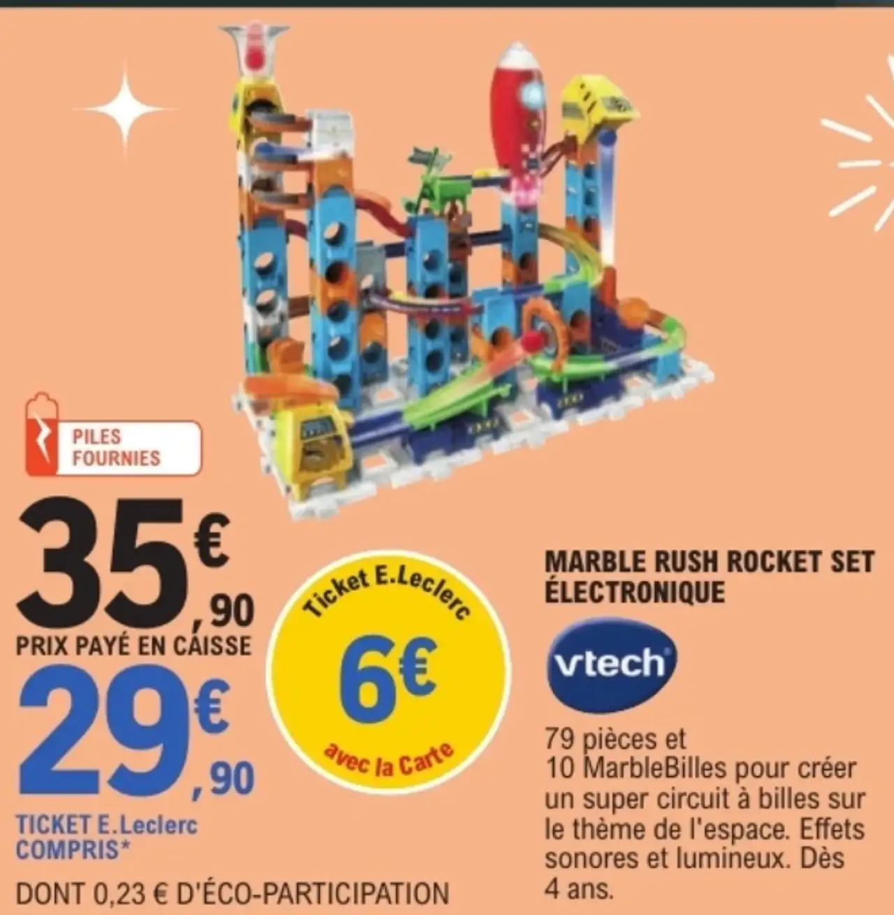 Marble Rush Rocket Set Électronique Vtech