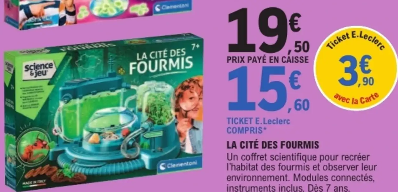Coffret scientifique La cité des fourmis Science & Jeu Clementoni