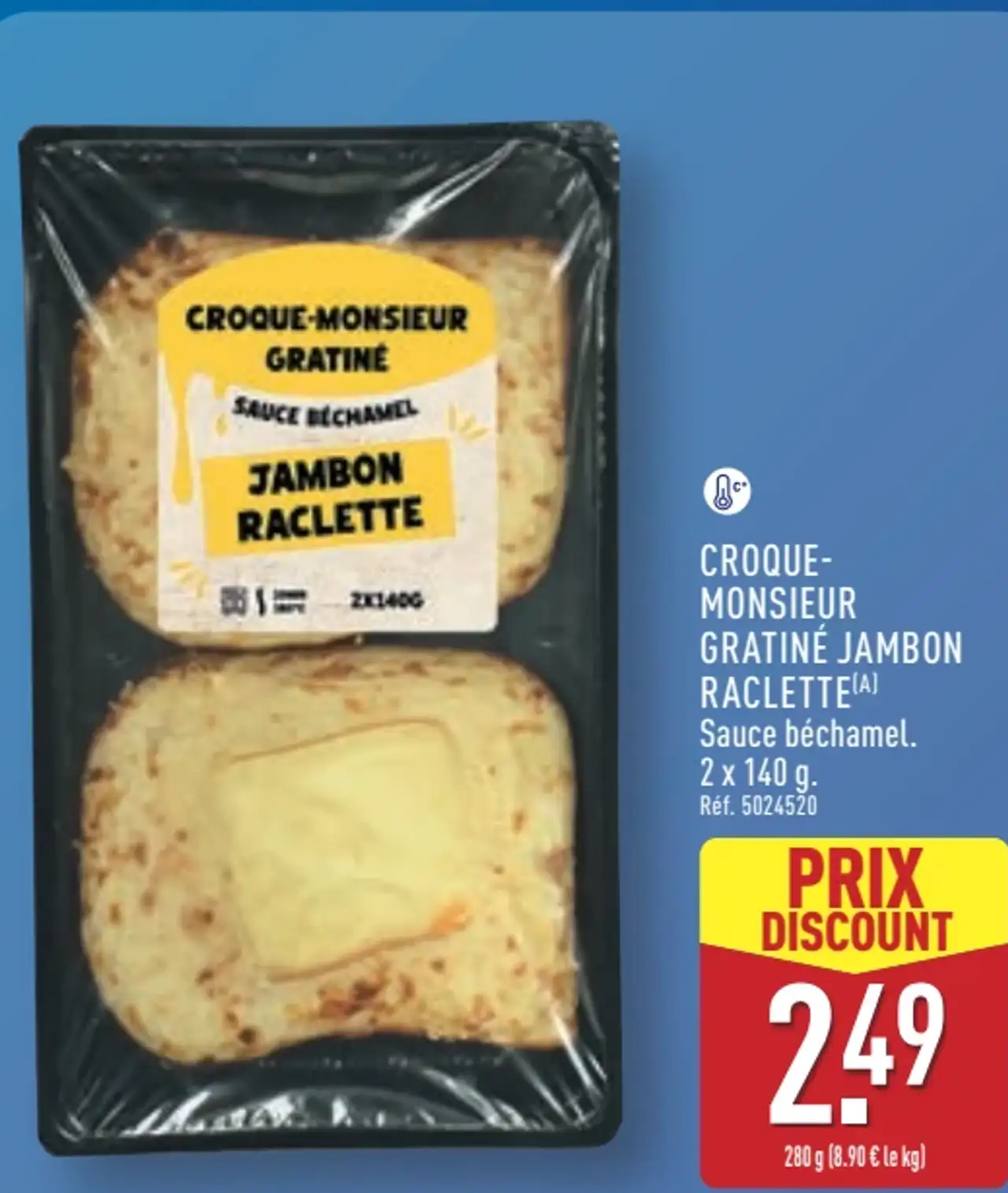 Croque-monsieur gratiné jambon raclette