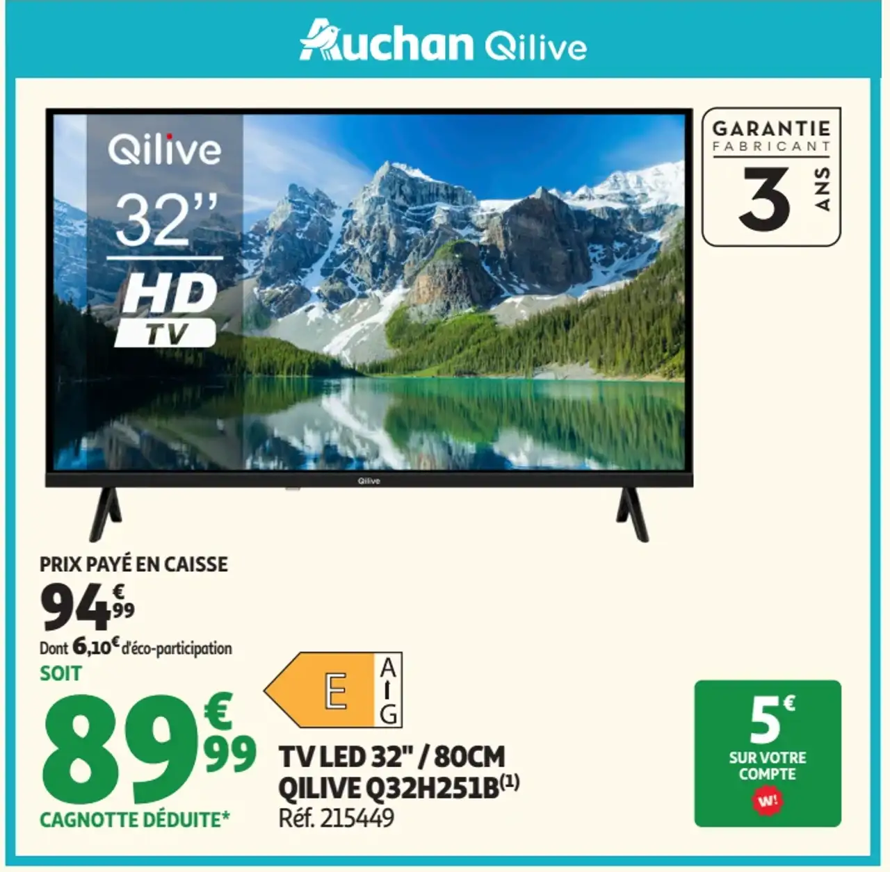 TV LED 32" / 80cm Qilive Q32H251B