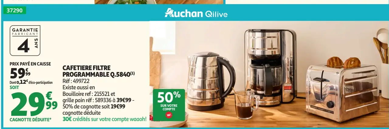 Qilive Cafetière filtre programmable Q.5840
