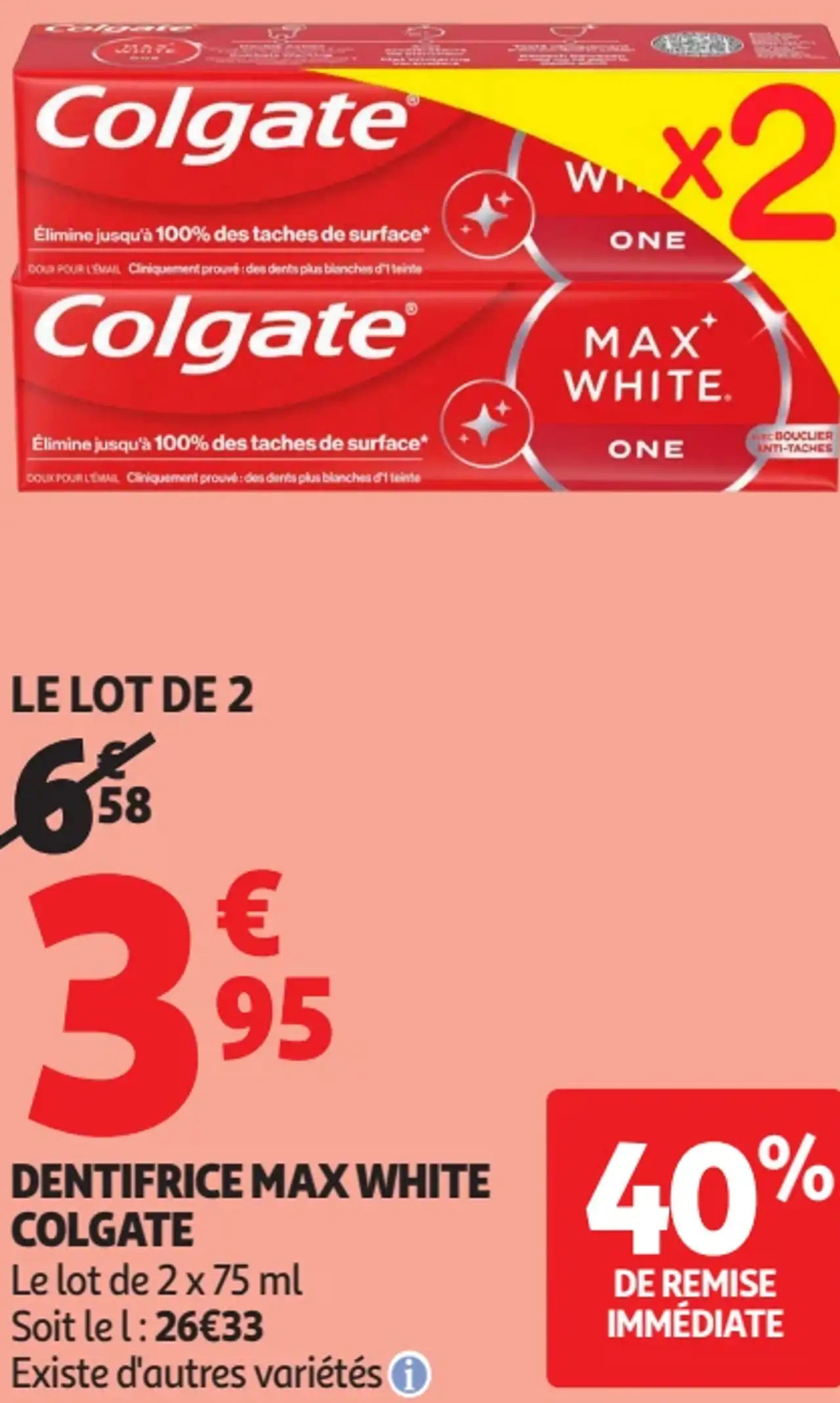 DENTIFRICE MAX WHITE COLGATE