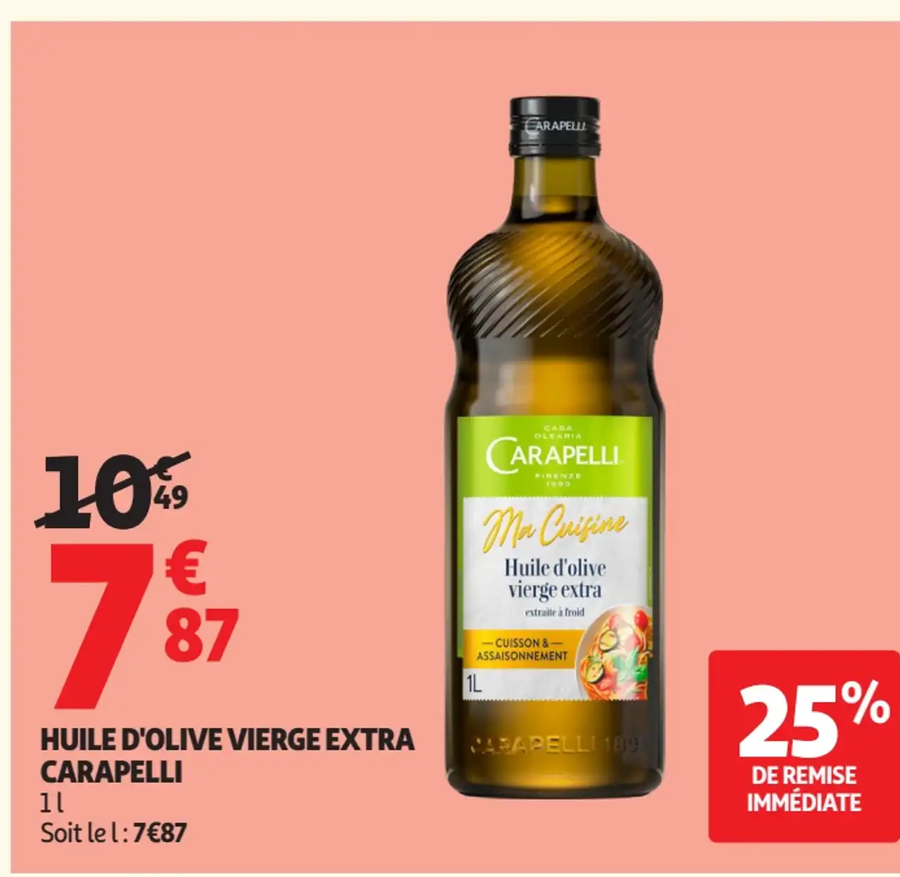 Huile d'olive vierge extra Carapelli