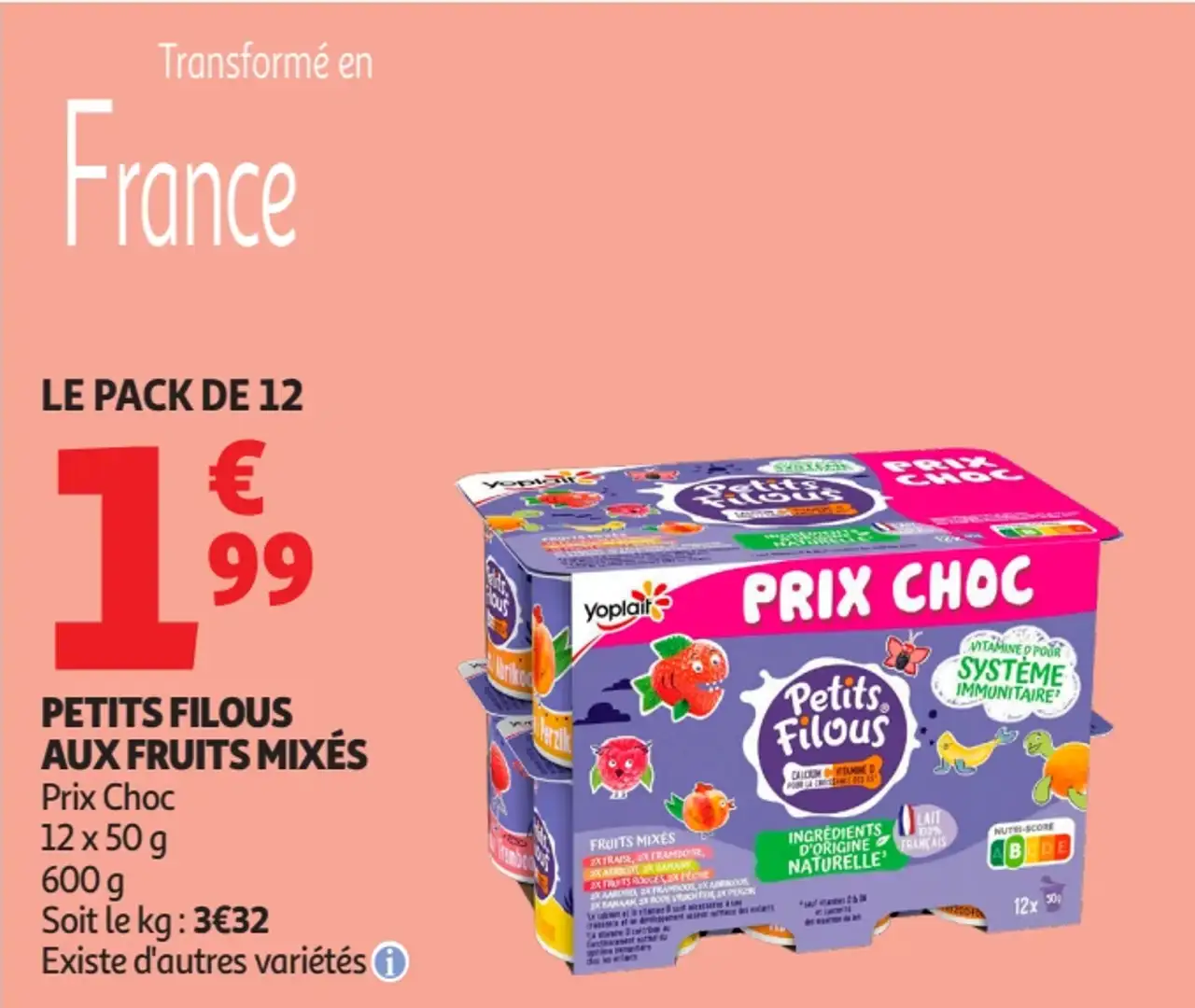 Petits Filous aux fruits mixés Yoplait