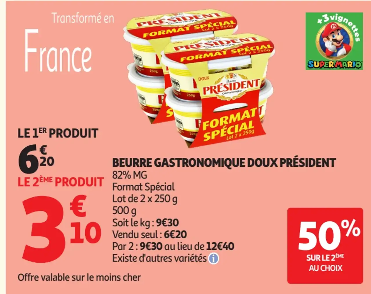 Beurre gastronomique doux Président