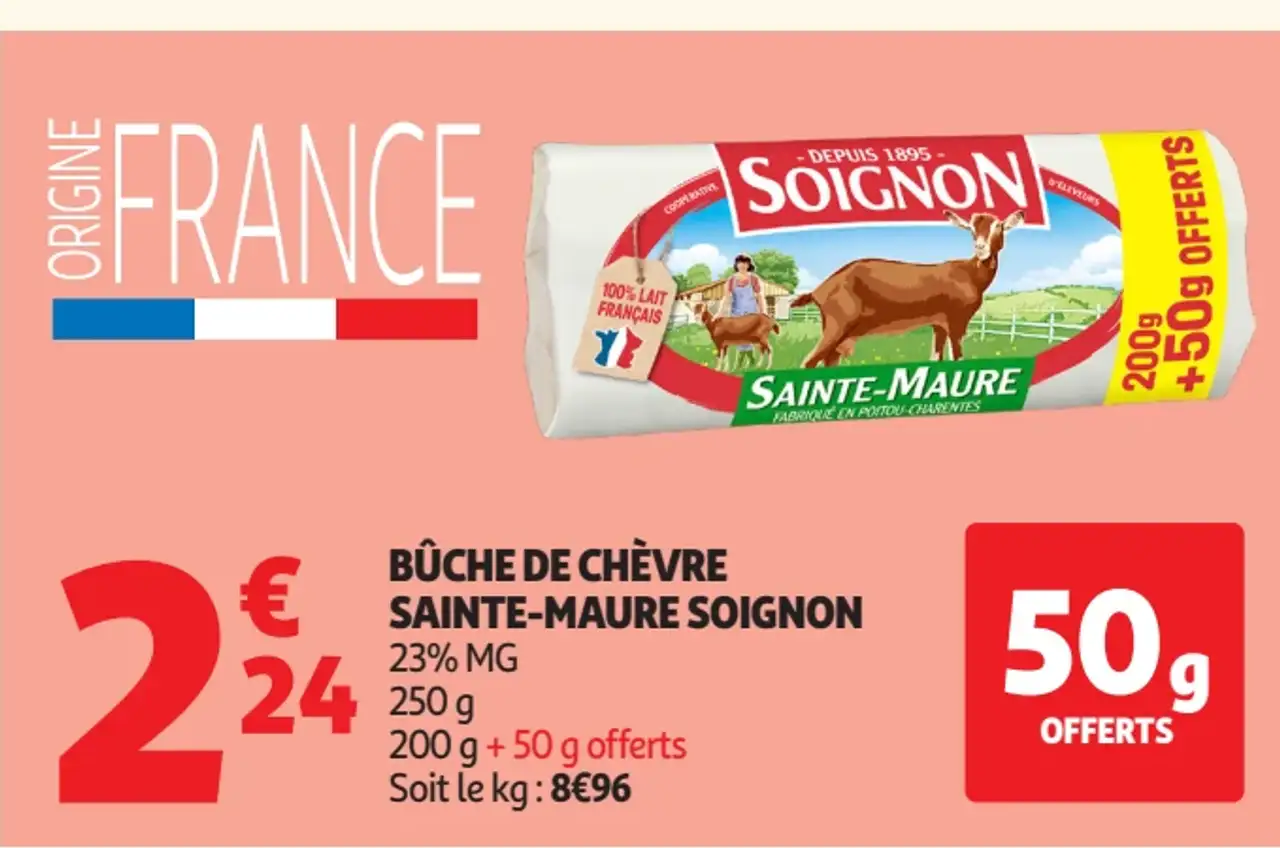 Bûche de chèvre Sainte-Maure Soignon