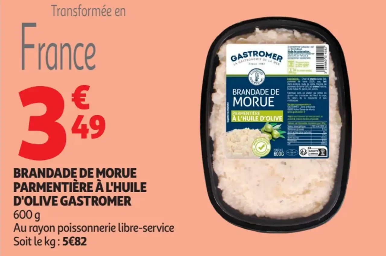 Brandade de morue parmentière à l'huile d'olive Gastromer