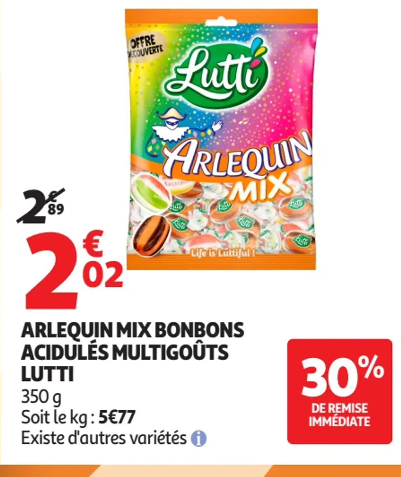 Arlequin Mix bonbons acidulés multigoûts Lutti